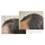 Before and after photo of product by Capelli Salon Studio